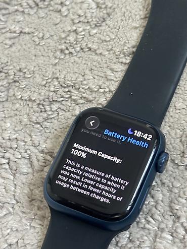 17 pro maks: Apple Watch Series 7, 41 мм, синий цвет. — Корпус 41 мм из алюминия — 2
