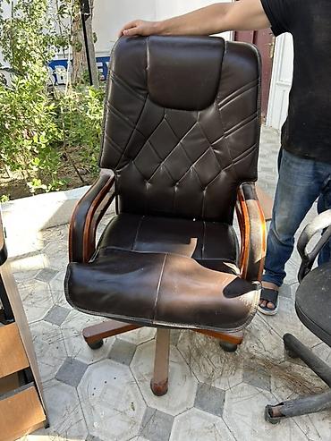 gamer oturacaq: Direktor/ofis kreslosu - Rəng: tünd qəhvəyi - Material: süni dəri — 2