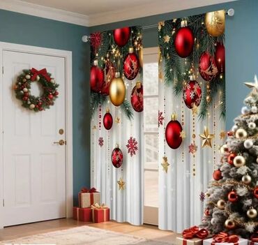 Ostali proizvodi za kuću: Novogodišnje zavese Dimenzije 150x60cm Cena 1700din/2kom kao na slici — 25