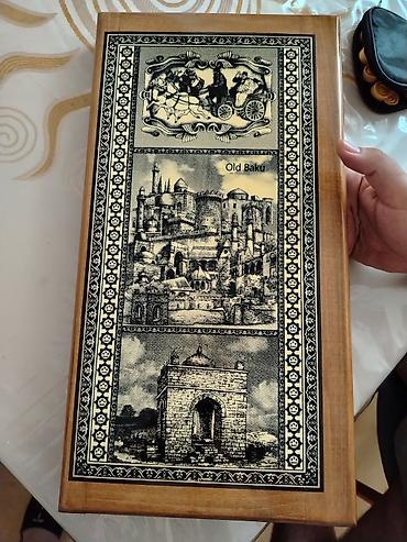 milli komanda: Ağacdan hazırlanmış dekorativ nərd dəsti – “Old Baku” tematikası - — 1