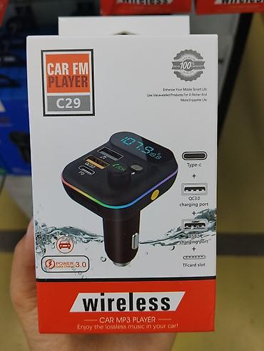 Автомобильный FM-плеер/трансмиттер C29 с быстрой зарядкой и Bluetooth