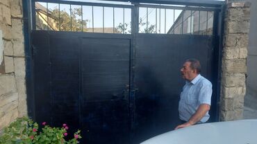Потолок: Dəmir həyət qapısı 3 m eni 2.50 hunduru - Material: qalın metal/dəmir