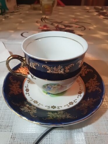 чашка: Чайный набор, цвет - Голубой