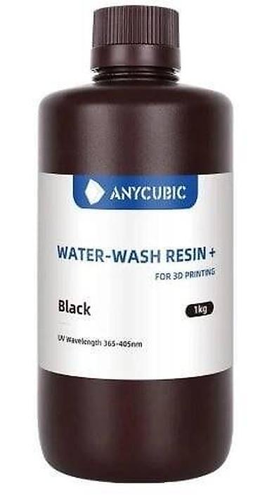 Epoksid qətranı: Anycubic Water Wash Resin+ (Suda Yuyula Bilən) – Qara, 1 kq 3D çap — 1