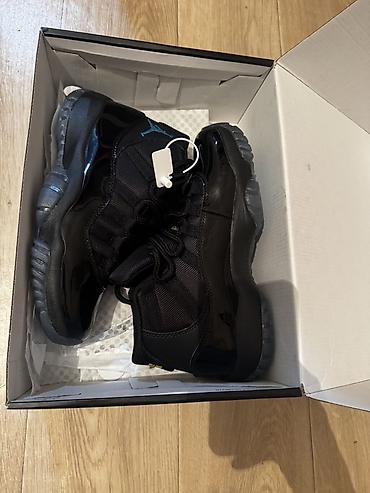 Мужская обувь: Кроссовки баскетбольные Air Jordan 11 (цвет: чёрный/голубой) - — 4