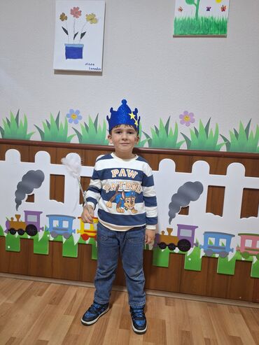 Pencəklər: Uşaq üçün “PAW Patrol” temalı dəst - Uzunqollu, mavi-ağ zolaqlı