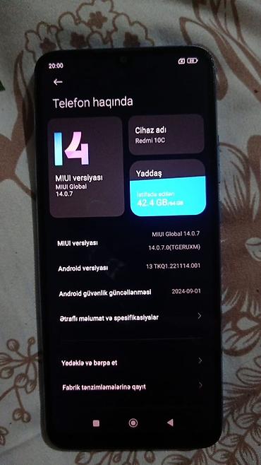 redmi 10c: Redmi 10C, 64 GB, rəng - Göy — 2