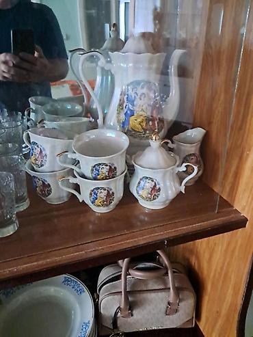 ucuz makyaj masası: Çay dəsti, rəng - Ağ, Farfor — 1