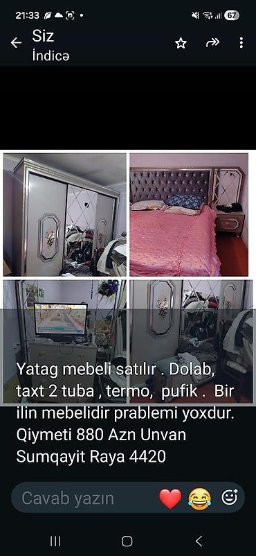 embawood silver yataq desti: Yataq otağı mebel dəsti - Dəst tərkibi: qarderob (güzgülü sürgülü — 1
