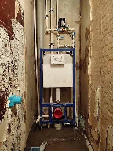 İstilik sistemi: Kombi sisteminin cekilmesi.kanalzasiya sistemleri.Divar ici unitaz ve — 8