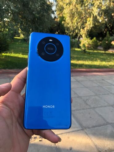 honor telefon: Honor X9, 128 GB, rəng - Göy, Barmaq izi, İki sim kartlı, Face ID