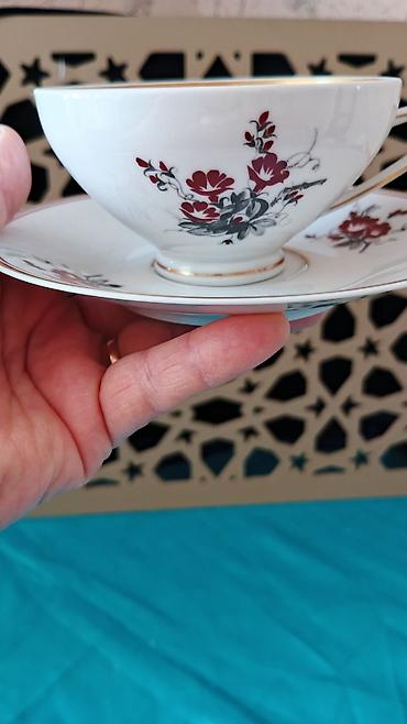 sous: Çay dəsti, rəng - Ağ, Farfor, 8 nəfərlik — 6