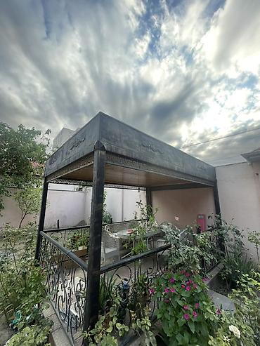 heyet mebeli: Metall konstruksiyalı bağ köşkü/pavilyon - Material: Qalın profilli — 2