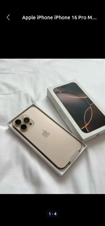 pegla na paru sa postoljem: Apple iPhone iPhone 16 Pro, 256 GB, Desert Titanium, Wireless charger, Face ID, Foldable