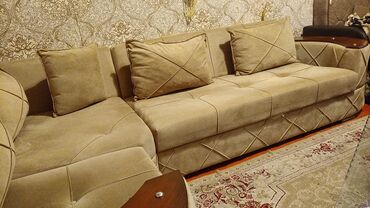künc divan islenmis: Угловой диван, Б/у, Раскладной, С подъемным механизмом, Бесплатная доставка в черте города
