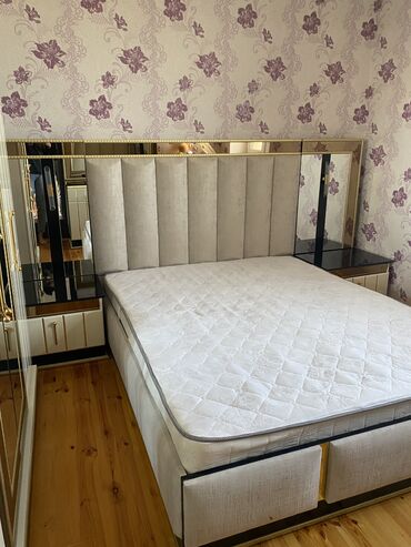 Спальные гарнитуры: Двуспальная кровать, Шкаф, 2 тумбы, Азербайджан, Новый
