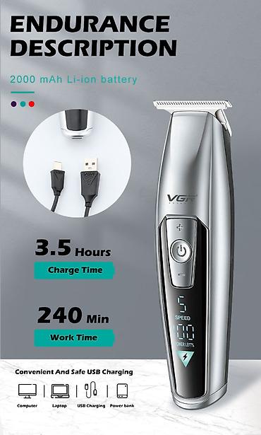 sns makinesi: Professional Trimmer VGR 970 - 4 Sürətli - 6550RPM / 2000MAH - 240 — 4