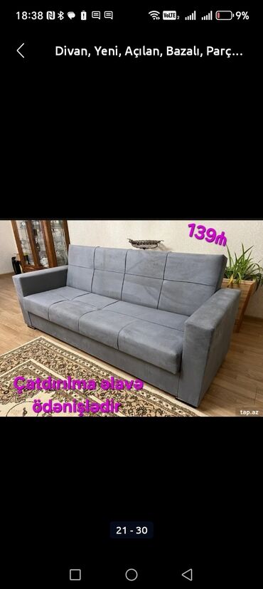 Divanlar: Divan, Yeni, Açılan, Bazalı, Parça, Rayonlara çatdırılma — 25