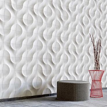 divar paneli: 3D dekorativ divar panelləri – gips əsaslı, modul - Material: Yüksək — 4