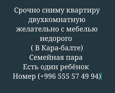 Сниму квартиру: 2 комнаты, 106 м², С мебелью