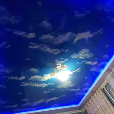 Натяжной потолок: Натяжной потолок Матовое, 3D потолки, Глянцевое Бесплатный замер, Гарантия, Монтаж — 17