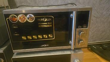 Eurolux mikrodalğalı soba ideal vəziyyətdədir Ağ rəngli korpus, ön