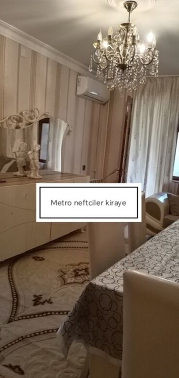 kiraye evler naxcivan: Neftciler metrosu yaxinliqinda 5/2 "50 kv 2 otaq temirli ve esyali