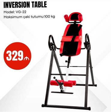 Boks aparatları: Inversion Table – Ev və fitnes zalları üçün çevrilmə trenajoru Mövcud