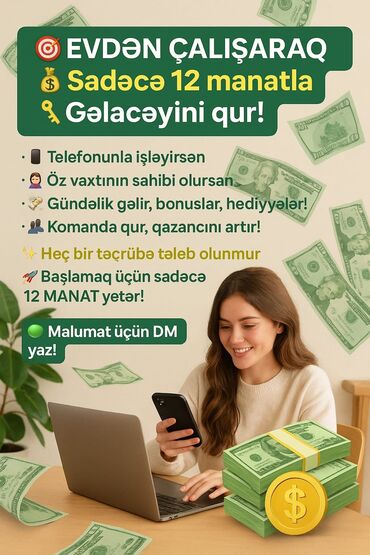 Satış məsləhətçiləri: Satış məsləhətçisi tələb olunur, İstənilən yaş, Təcrübəsiz, Aylıq ödəniş