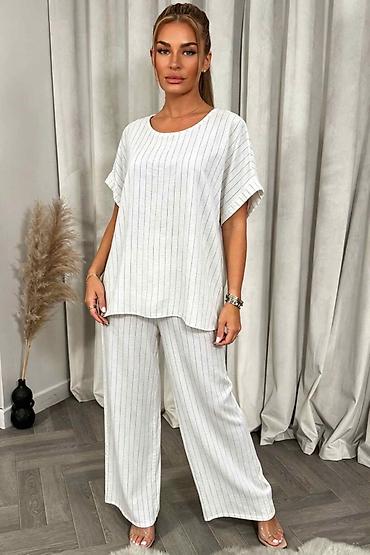 Kompleti: ✅Ženski komplet – široke pantalone i bluzica sa kratkim rukavima ✅2500 — 8