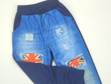 białe spodnie chłopięce 146: Sweatpants, 4-5 years, 104/110, condition - Fair