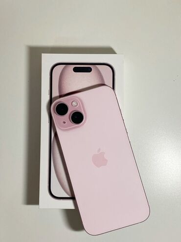 Apple iPhone: IPhone 15, Новый, 128 ГБ, Розовый, Защитное стекло, Чехол, Кабель, В рассрочку, 100 %