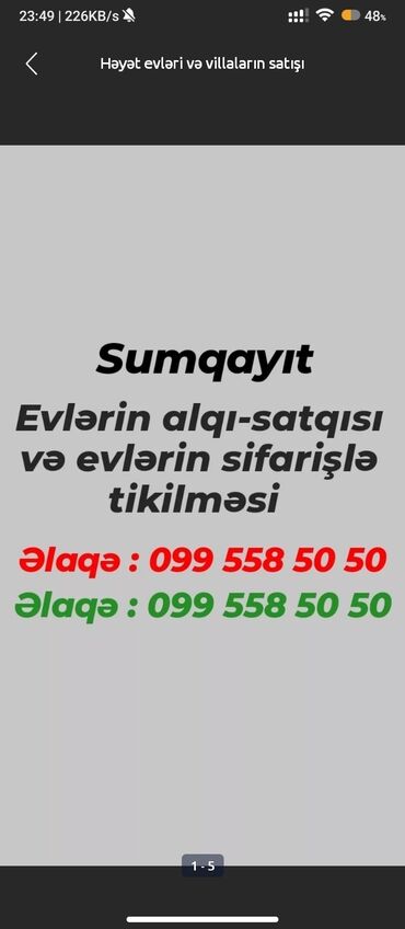 sumqayıtda həyət evləri kirayə: 3 otaqlı, 80 kv. m, Kredit yoxdur, Yeni təmirli