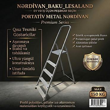 Portativ metal nərdivan – Premium Series - Ev və iş üçün peşəkar lalafo.az -da Portativ metal nərdivan – Premium Series - Ev və iş üçün peşəkar