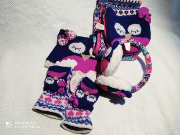 leggings h: Beanie, Scarf, For girls, color - Multicolored