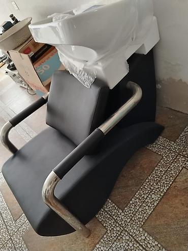 goranda ucuz mebeller: Salon üçün yuma bölməsi – kreslo və keramika lavabodan ibarət — 1
