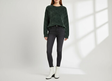 pomarańczowy sweter sinsay: Sinsay, Women`s sweater, size S
