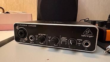 fender gitara: Behringer U-Phoria UMC22 USB audio interfeysi Az işlədilib, tam — 4