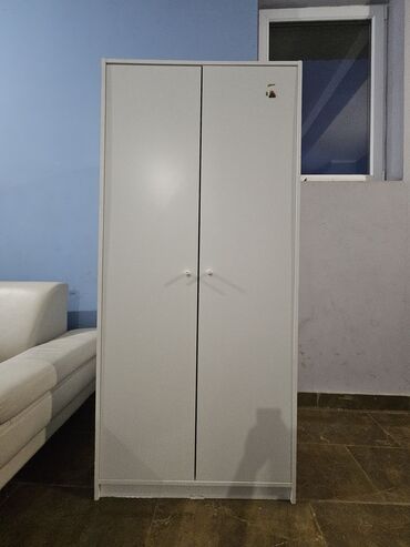 jeftine stolice na rasklapanje: Double warderobe, Plywood, color - White, Used