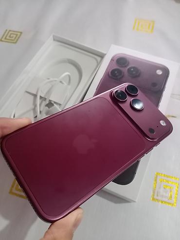 samsung 128: IPhone 18 Pro Max, Б/у, 1 ТБ, Бордовый, Кабель, 100 % — 3
