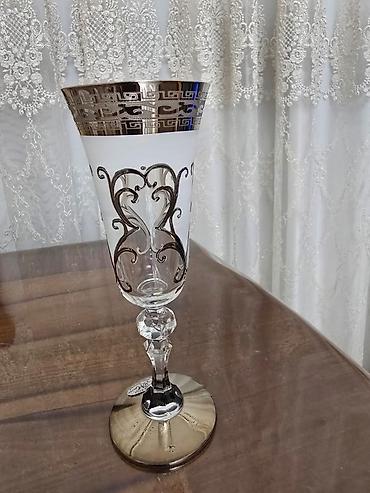 sam qabi: Qədəhlər, rəng - Gümüşü, Şüşə, 12 ədədli dəst — 3