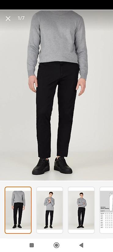 kişi şalvarı: Kişi şalvarı – qara rəng, slim fit kəsim. Xüsusiyyətlər: - Klassik — 1