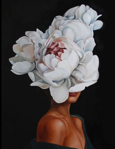 Şəkillər, tablolar: 🖼️Tək tablo. 🌷Xanım portreti.🌷 👁️Kətan, yağlı boya. 💙Qiymətlər ölçü — 8