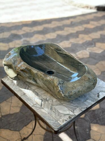 Раковины для ванной: Раковина для ванной, Круглая форма, Материал: Камень, Размер: 6 x 4 см — 12