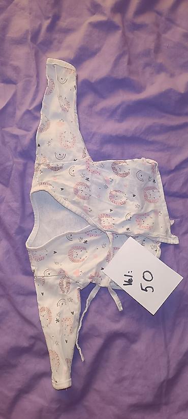 plisani skafander za bebe: Bebi benkica/preklopna majica na vezice, veličina 50. - Materijal — 1