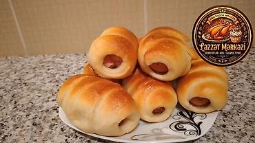 şirniyyat soba: Məhsul: Sosiska pirojki (xəmirə bükülmüş mini sosiskalar) Təsvir: - — 1