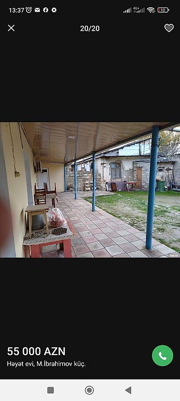 Həyət evləri və villaların satışı: M. İbrahimov küçəsində həyət evi - Ümumi həyət darvazalı, hündür daş — 20