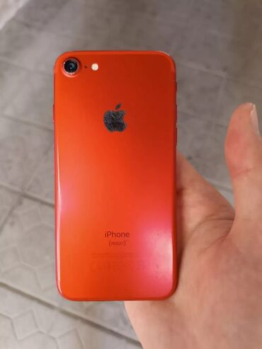 product highlights: IPhone 7, Б/у, 128 ГБ, Красный, Защитное стекло, 100 %