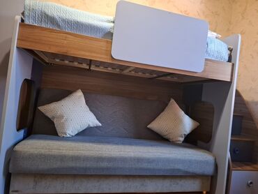 Uşaq və gənc otağı üçün dəstlər: Oğlan və qız üçün, 2 təknəfərlik çarpayı, Dolab — 7