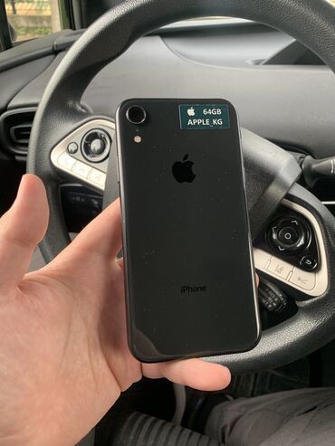 чехии: IPhone Xr, Колдонулган, 64 ГБ, Кара, Коргоочу айнек, Каптама, 82 %